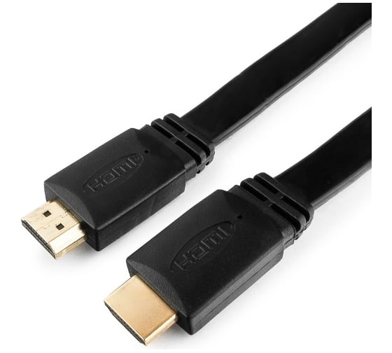Кабель Cablexpert HDMI v2.0, 19M/19M, 3м, медь, позол. разъемы, экран, плоский кабель, черный CC-HDMI4F-10