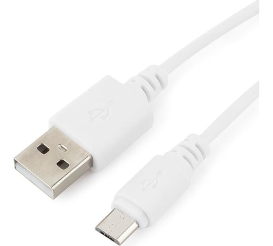 Кабель Cablexpert USB 2.0 AM/micro-BM 5P, 1м, белый, пакет CC-mUSB2-AMBM-1MW