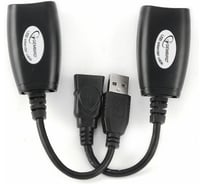 Удлинитель Cablexpert USB2.0 по витой паре, AM-AF/RJ45Fx2, до 30м, черн, пакет UAE-30M
