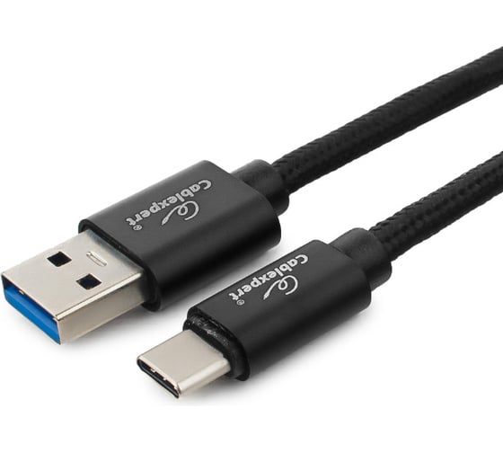 Кабель Cablexpert USB 3.0 AM/Type-C, длина 0.5м, черный CC-P-USBC03Bk-0.5M