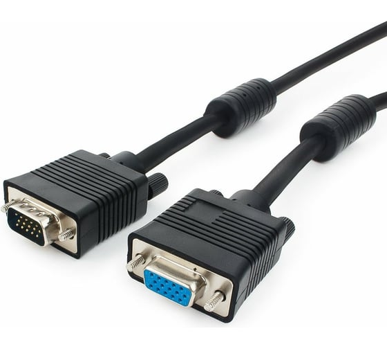 Кабель удлинитель Cablexpert, VGA, Premium, 15M/15F, 1.8м, черный CC-PPVGAX-6B 1