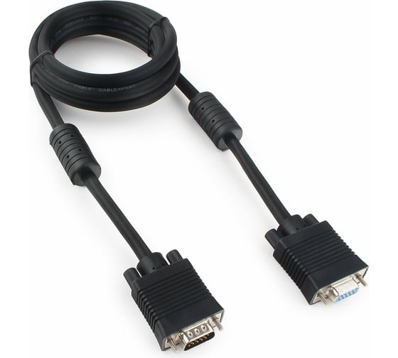 Кабель удлинитель Cablexpert, VGA, Premium, 15M/15F, 1.8м, черный CC-PPVGAX-6B