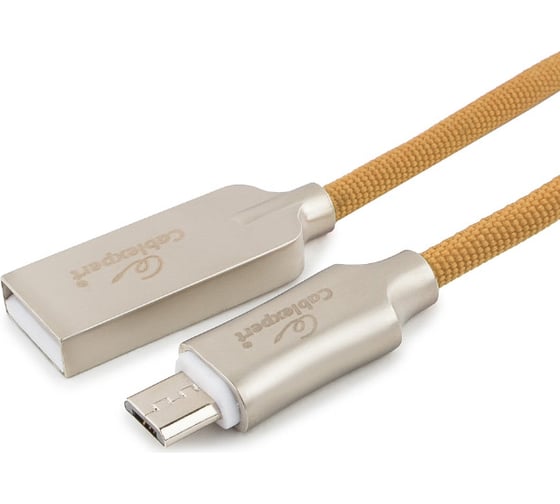 Кабель Cablexpert USB 2.0 AM/micro-B, длина 1м, золотой CC-P-mUSB02Gd-1M 1