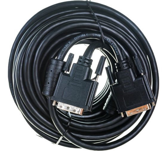 Кабель Cablexpert DVI-D, dual link, 25M/25M, 10м, CCS, черный CC-DVI2L-BK-10M