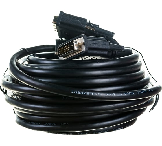 Кабель Cablexpert DVI-D, dual link, 25M/25M, 10м, CCS, черный CC-DVI2L-BK-10M