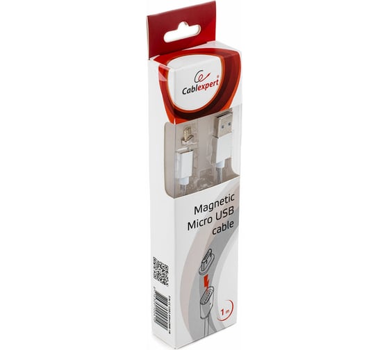 Магнитный кабель Cablexpert USB 2.0, AM/micro, BM, 5P, 1м CC-USB2-AMmUMM-1M