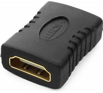 Переходник Cablexpert HDMI-HDMI, 19F/19F, пакет, золотые разъемы A-HDMI-FF