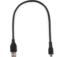 Кабель Cablexpert Pro USB 2.0 AM/microBM 26/28AWG 5P, 0.3м, экран, черный, пакет CCP-mUSB2-AMBM-0.3M 16205267