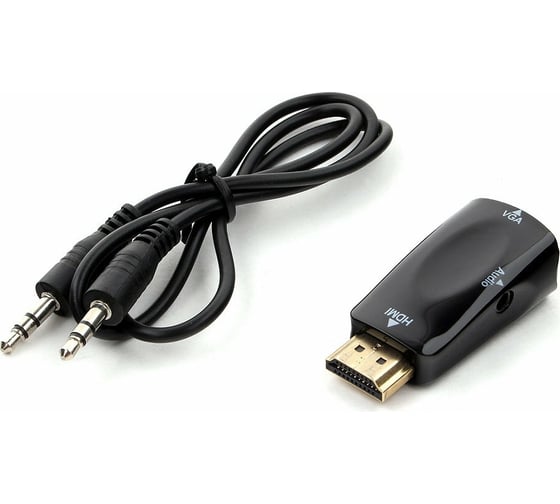 Переходник Cablexpert HDMI-VGA, 19M/15F, Jack3.5, аудиовыход A-HDMI-VGA-02
