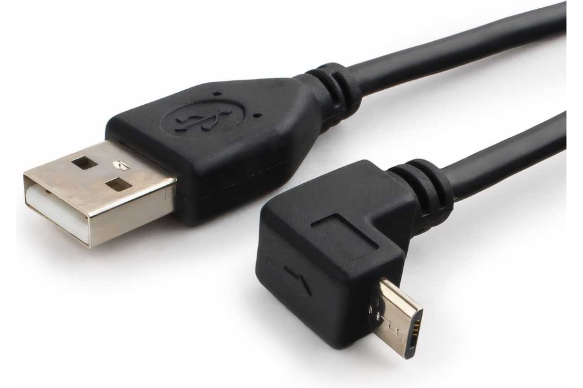 Кабель Cablexpert Pro USB 2.0 AM/micro-BM 5P, 1,8м, угловой, экран ...