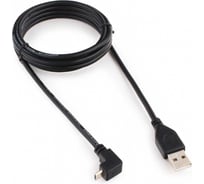 Кабель Cablexpert Pro USB 2.0 AM/micro-BM 5P, 1,8м, угловой, экран, черный CCP-mUSB2-AMBM90-6