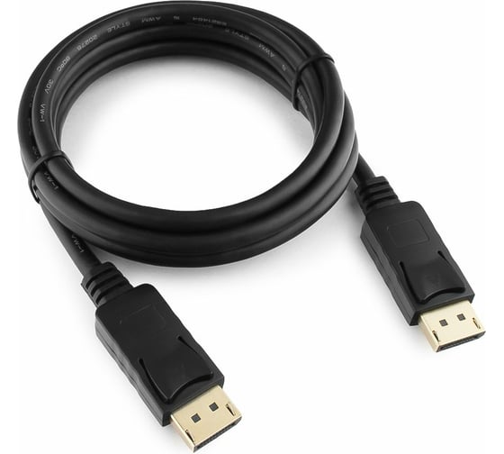 Кабель Cablexpert DisplayPort, 1.8м, 20M/20M, пакет, черный экран CC-DP-6