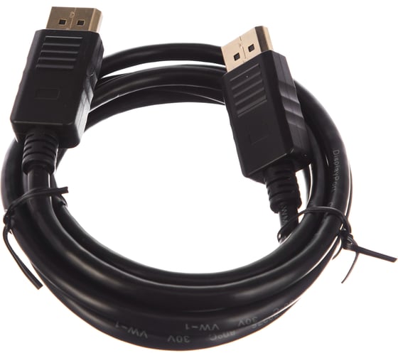 Кабель Cablexpert DisplayPort, 1.8м, 20M/20M, пакет, черный экран CC-DP-6
