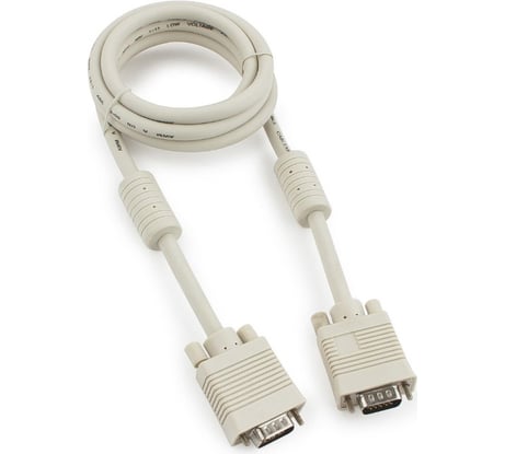 Кабель Cablexpert Premium VGA 1.8м, двойной, экран, ферритовые кольца, пакет CC-PPVGA-6 15M/15M