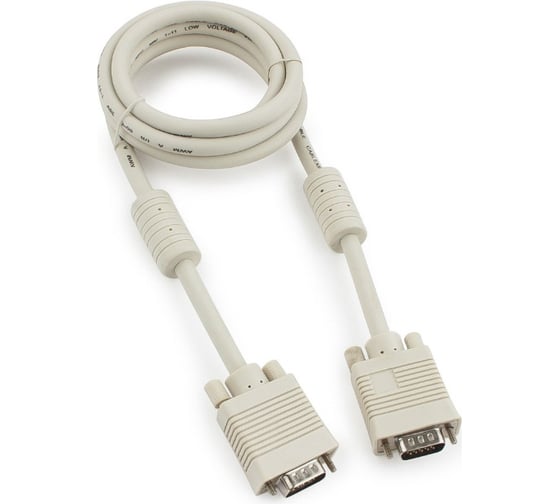 Кабель Cablexpert Premium VGA 1.8м, двойной, экран, ферритовые кольца, пакет CC-PPVGA-6 15M/15M 16205350