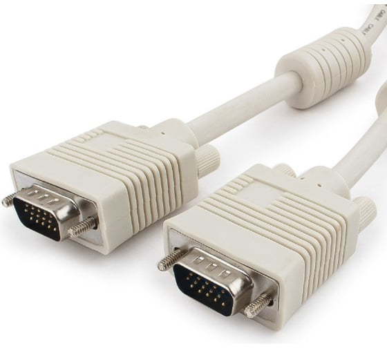 Кабель Cablexpert Premium VGA 1.8м, двойной, экран, ферритовые кольца, пакет CC-PPVGA-6 15M/15M