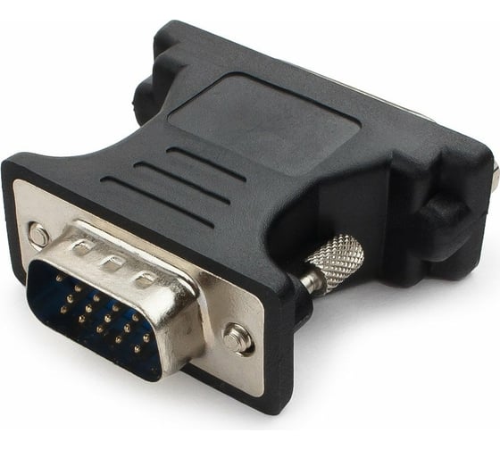 Переходник Cablexpert VGA-DVI-I15M/25F пакет A-VGAM-DVIF-01 черный