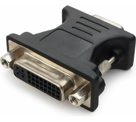 Переходник Cablexpert VGA-DVI-I15M/25F пакет A-VGAM-DVIF-01 черный