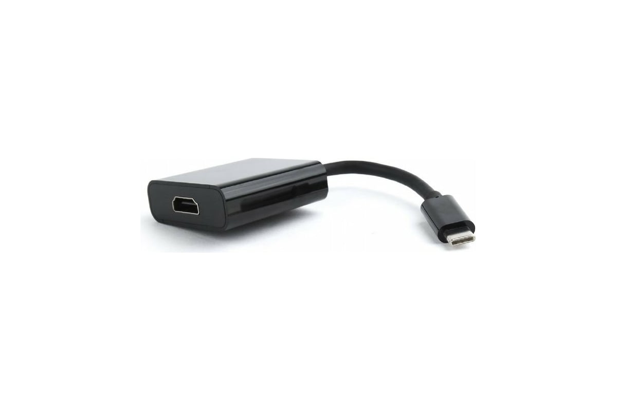 Переходник-конвертер Cablexpert USB Type-C(М)/HDMI(F), кабель 0.15м,  черный, пакет A-CM-HDMIF-01 - выгодная цена, отзывы, характеристики, фото -  купить в Москве и РФ