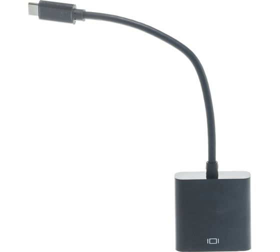 Переходник-конвертер Cablexpert USB Type-C(М)/HDMI(F), кабель 0.15м, черный, пакет A-CM-HDMIF-01