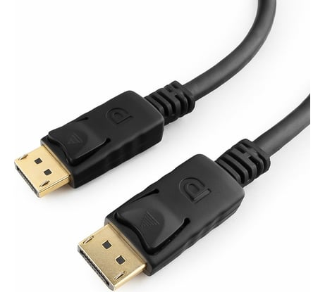 Кабель Cablexpert Display Port, 1м, 20M/20M, пакет, черный экран CC-DP-1M