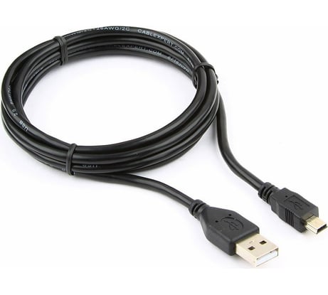 Кабель Cablexpert USB 2.0 Pro, AM/miniBM, 5P, 1.8м, экран, черный пакет CCP-USB2-AM5P-6