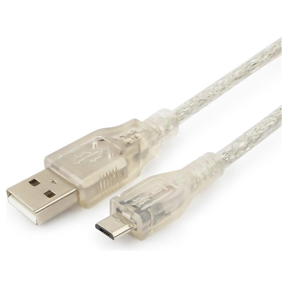 Кабель Cablexpert USB 2.0 Pro, AM/microBM, 18м, экран прозрачный CCP .