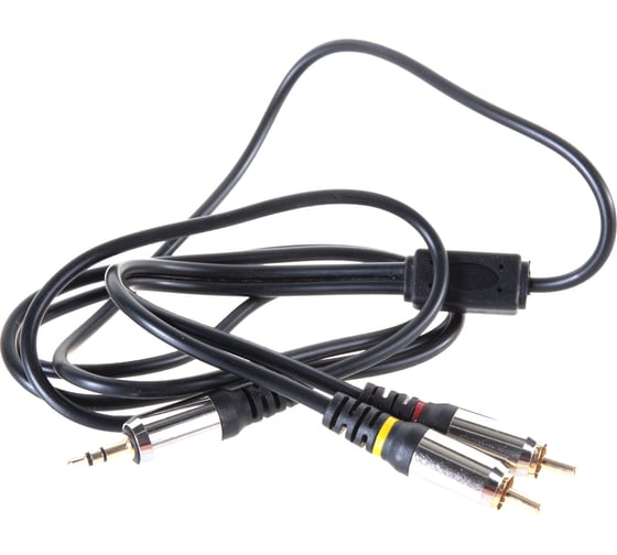 Аудио кабель Cablexpert, Jack 3.5(M)/2хRCA(M), Mobile, 1.5м, черный, коробка CCAB-02-35M2RM-1.5MB
