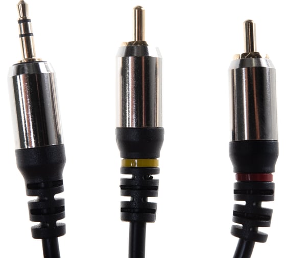 Аудио кабель Cablexpert, Jack 3.5(M)/2хRCA(M), Mobile, 1.5м, черный, коробка CCAB-02-35M2RM-1.5MB