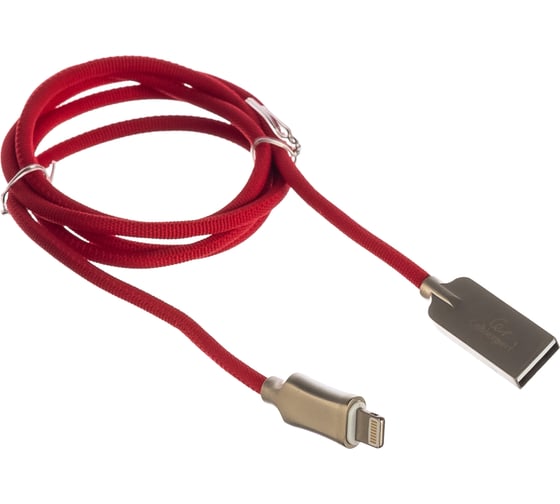 Кабель Cablexpert USB для Apple, MFI, AM/Lightning, длина 1м, красный CC-P-APUSB02R-1M