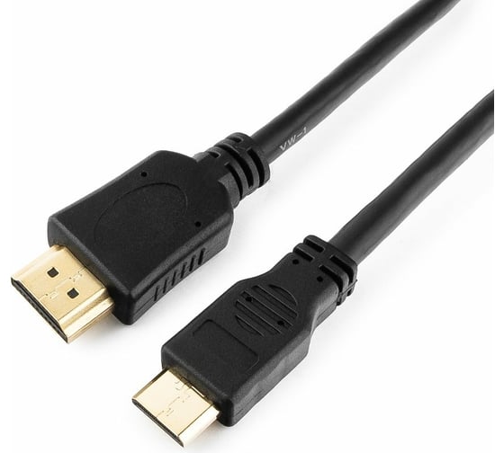 Кабель Cablexpert HDMI-miniHDMI v2.0, 19M/19M, 1.8м, 3D, Ethernet, медь, позол.разъемы, экран, черный CC-HDMI4C-6