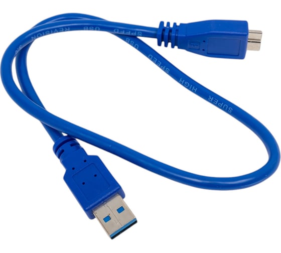Кабель Cablexpert USB 3.0 Pro, AM/microBM, 9P, 50см, экран синий CCP-mUSB3-AMBM-0.5M