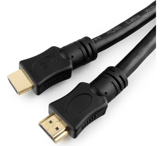 Кабель Cablexpert HDMI 19M/19M, v2.0, медь, позол.контакты, экран, 15м, черный, пакет, CC-HDMI4-15M