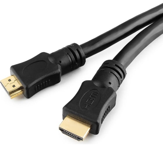 Кабель Cablexpert HDMI v2.0, 19M/19M, 20м, медь, черный, позолоченные разъемы, экран, пакет CC-HDMI4-20M