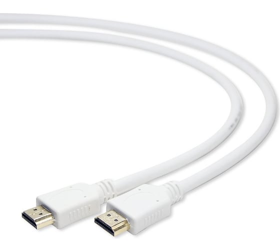 Кабель Cablexpert HDMI v2.0, 19M/19M, 1.8м, медь, белый, позолоченные разъемы, экран, пакет CC-HDMI4-W-6