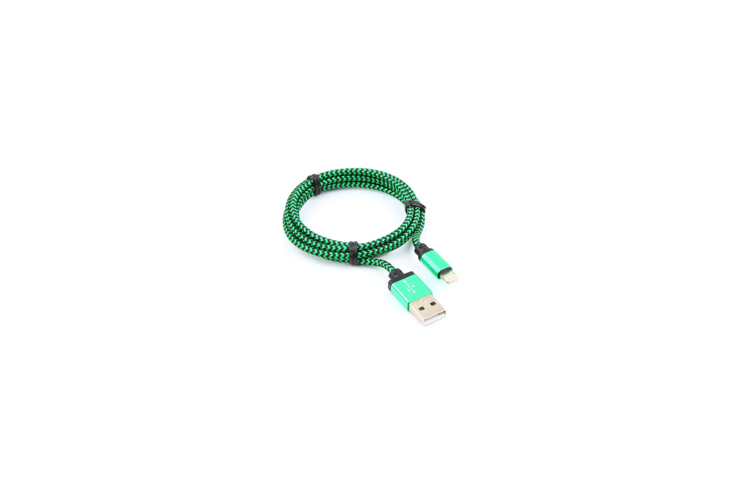 КабельCablexpertUSB2.0AM/Lightning8P,1м,нейлоноваяоплетка,зеленыйCC-ApUSB2gn1m