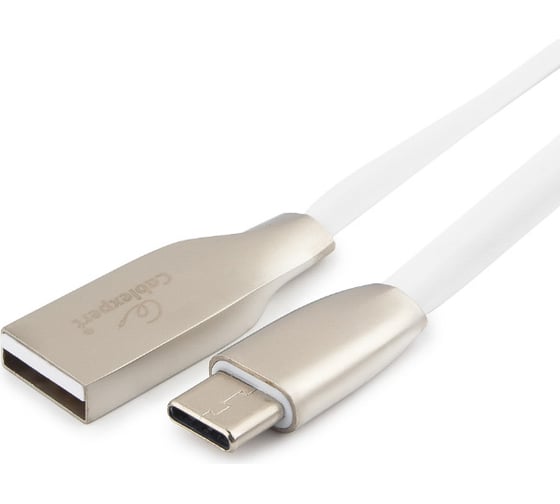 Кабель Cablexpert серия Gold USB 2.0 AM/Type-C, длина 3м, белый, блистер CC-G-USBC01W-3M