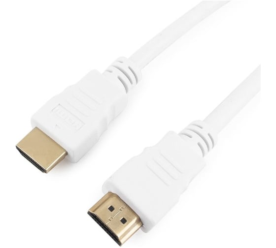 Кабель Cablexpert HDMI v2.0, 19M/19M, 3м, медь, белый, позолоченные разъемы, экран, пакет CC-HDMI4-W-10