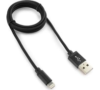 Кабель Cablexpert USB 2.0 AM/Lightning 8P, 1м, нейлоновая оплетка, черный CC-ApUSB2bk1m