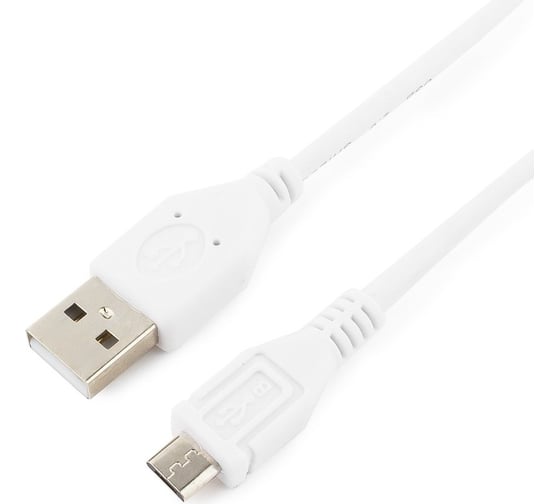 Кабель Cablexpert Pro USB 2.0 AM/micro BM 5P, 1м, экран, белый, пакет CCP-mUSB2-AMBM-W-1M