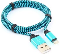 Кабель Cablexpert USB 2.0 AM/Lightning 8P, 1м, нейлоновая оплетка, синий CC-ApUSB2bl1m