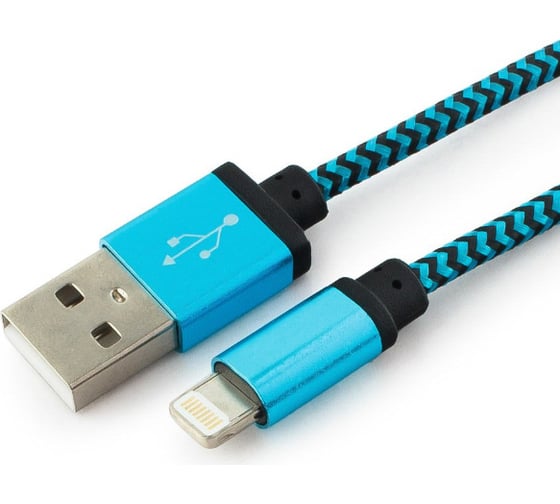 Кабель Cablexpert USB 2.0 AM/Lightning 8P, 1м, нейлоновая оплетка, синий CC-ApUSB2bl1m