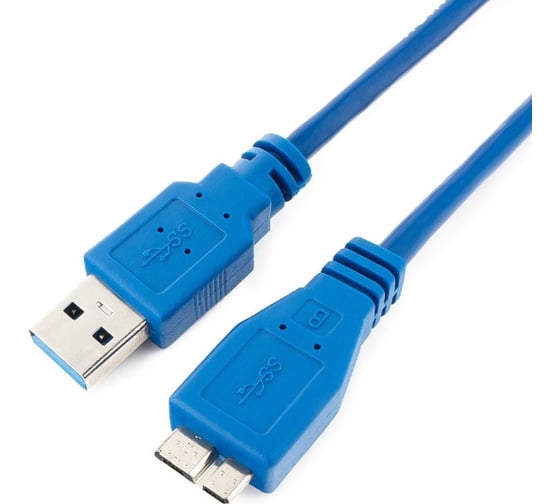 Кабель Cablexpert Pro USB 3.0 AM/micro BM 9P, 1.8м, экран, синий, пакет CCP-mUSB3-AMBM-6