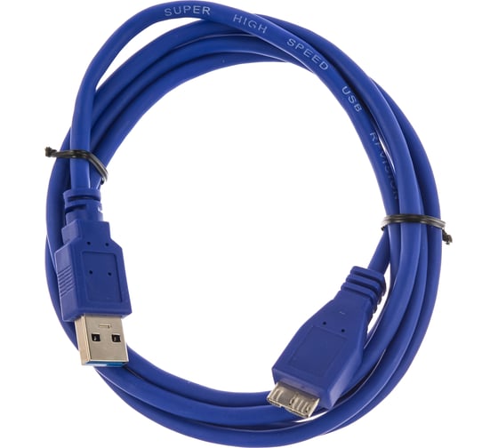 Кабель Cablexpert Pro USB 3.0 AM/micro BM 9P, 1.8м, экран, синий, пакет CCP-mUSB3-AMBM-6