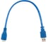 Кабель Cablexpert Pro USB 3.0 AM/micro BM 9P, 30см, экран, синий, пакет CCP-mUSB3-AMBM-1 1