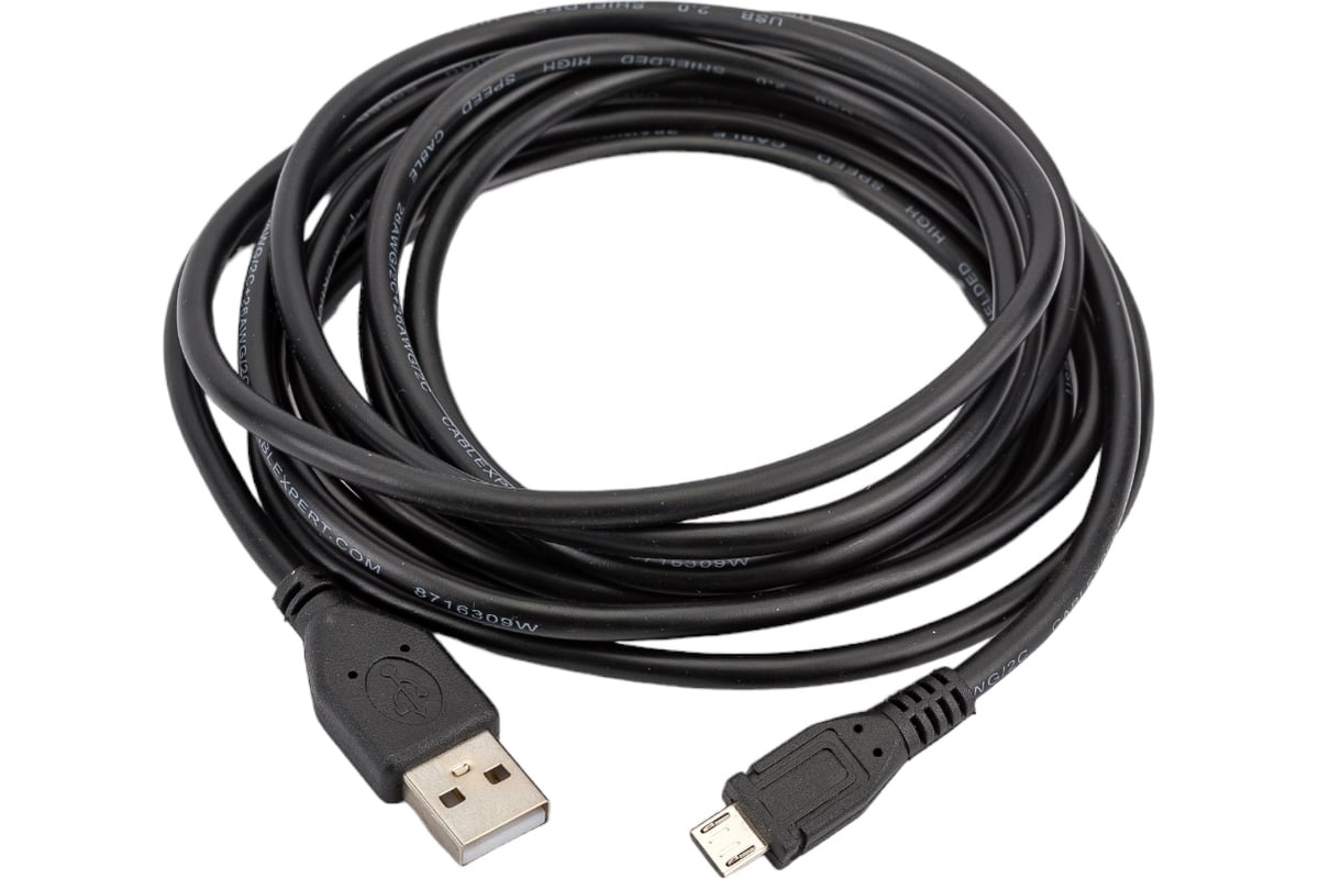 Кабель USB*2.0 Am-microB Cablexpert CCP-mUSB2-AMBM-10, экран,