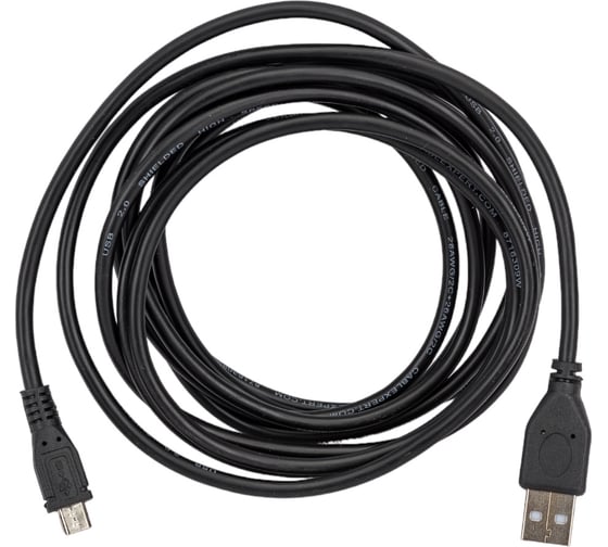 Кабель Cablexpert Pro USB 2.0 AM/micro BM 5P, 3м, экран, черный, пакет CCP-mUSB2-AMBM-10