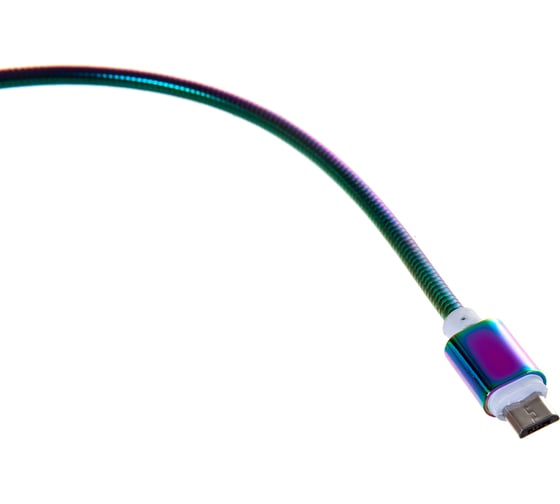 Градиентный кабель GCR MicroUSB, 1.0m, для зарядки Android 51978