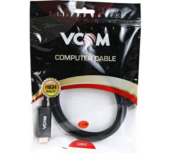 Кабель-адаптер VCOM CU423C USB 3.1 Type-C m - HDMI A m, 3840x216030Hz, 1.8m CU423C-1.8M