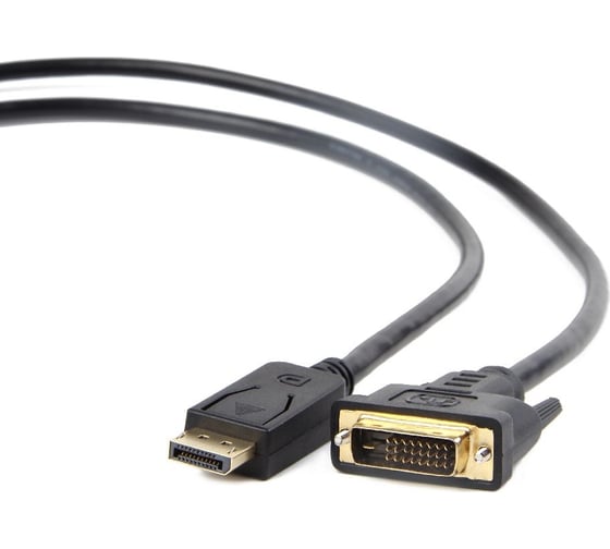Кабель интерфейсный Filum 1.8 м., медь, черный, разъемы: Display port male- DVI-D dual link male, пакет FL-C-DPM-DVID2M-1.8M